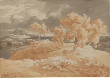 Italian Coastal Landscape with a Thunderstorm